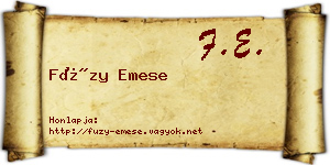 Füzy Emese névjegykártya