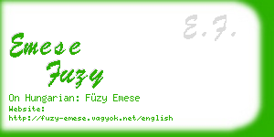 emese fuzy business card